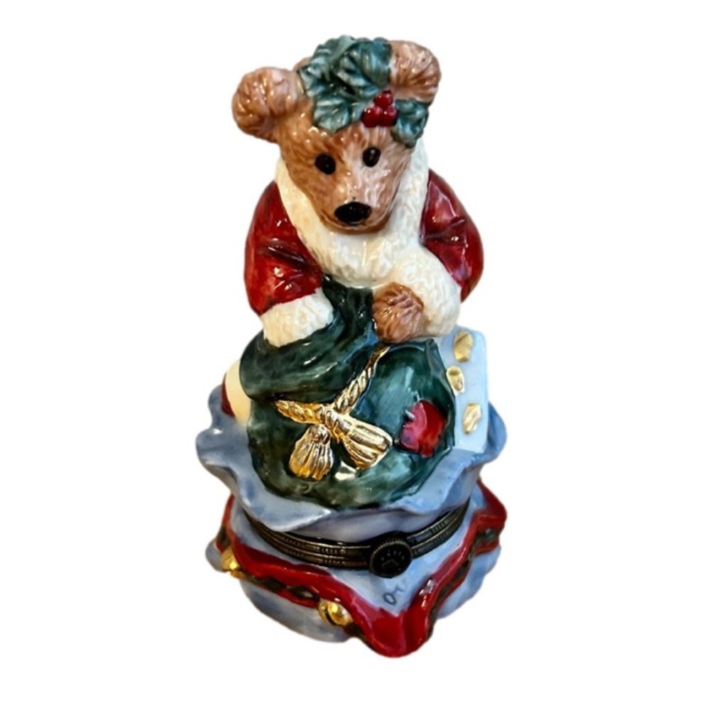 Vintage Boyds Bears Le Bearmoge Trinket Box Ceramic